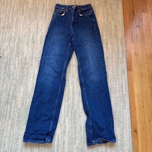 NA-KD Mid Rise Straight Leg Jeans